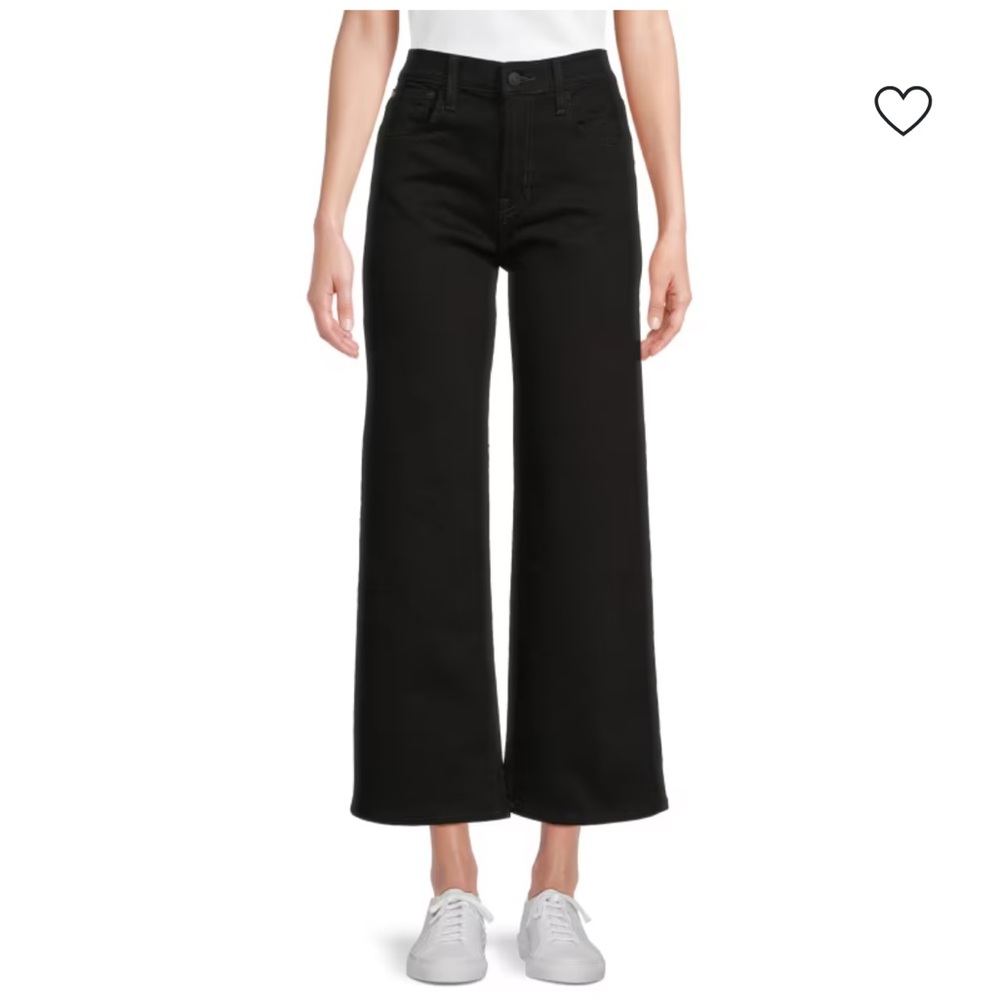 Hudson Jeans High Rise Ankle Wide Leg Jeans Size 30 Black Rinse NWT